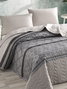 L'essentiel linge de maison Juego de colcha Creative Gris y Gris oscuro